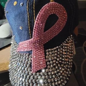 New Blue Jean Rhinestone Adjustable Baseball Cap